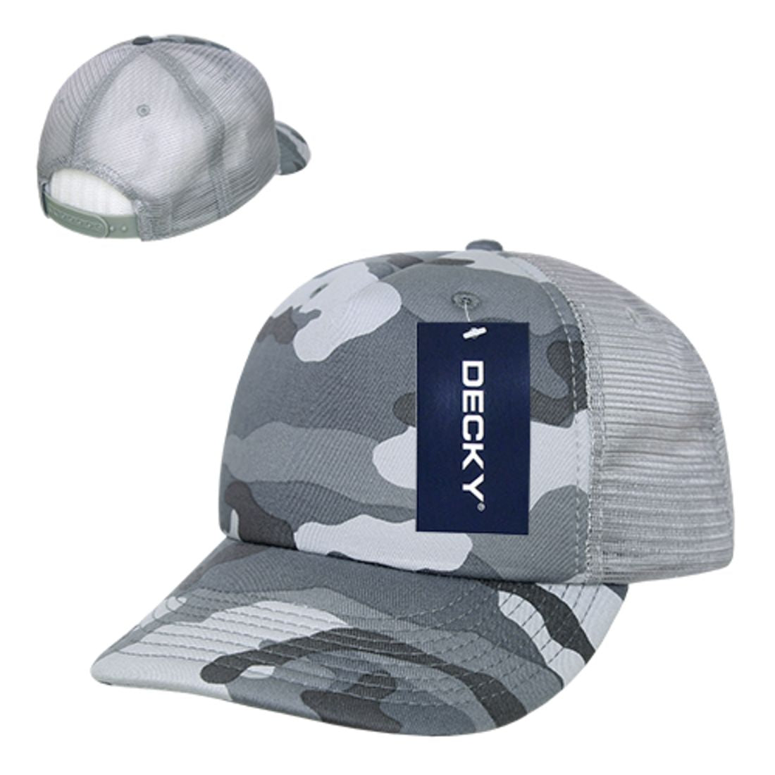 Decky 253 Camouflage Foam Mesh Trucker Hats High Crown 5 Panel Snapback Caps Wholesale