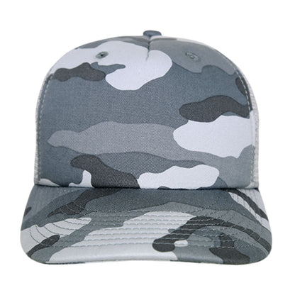 Decky 253 Camouflage Foam Mesh Trucker Hats High Crown 5 Panel Snapback Caps Wholesale