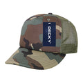 Decky 253 Camouflage Foam Mesh Trucker Hats High Crown 5 Panel Snapback Caps Wholesale