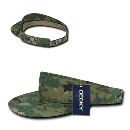Decky 3010 Camouflage Camo Visor Golf Hats Sun Visors Curved Bill Summer Wholesale