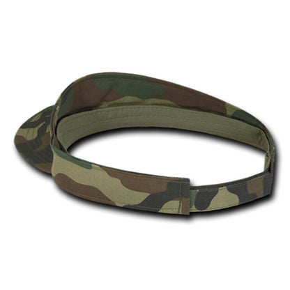 Decky 3010 Camouflage Camo Visor Golf Hats Sun Visors Curved Bill Summer Wholesale
