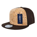 Decky 354 High Profile Cork Snapback Hats 6 Panel Flat Bill Caps Structured Wholesale