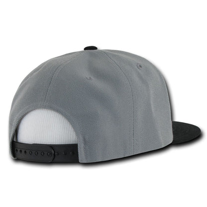 Decky 355 Three Tone Snapback Hats 6 Panel Flat Bill Baseball Caps Structured Wholesale