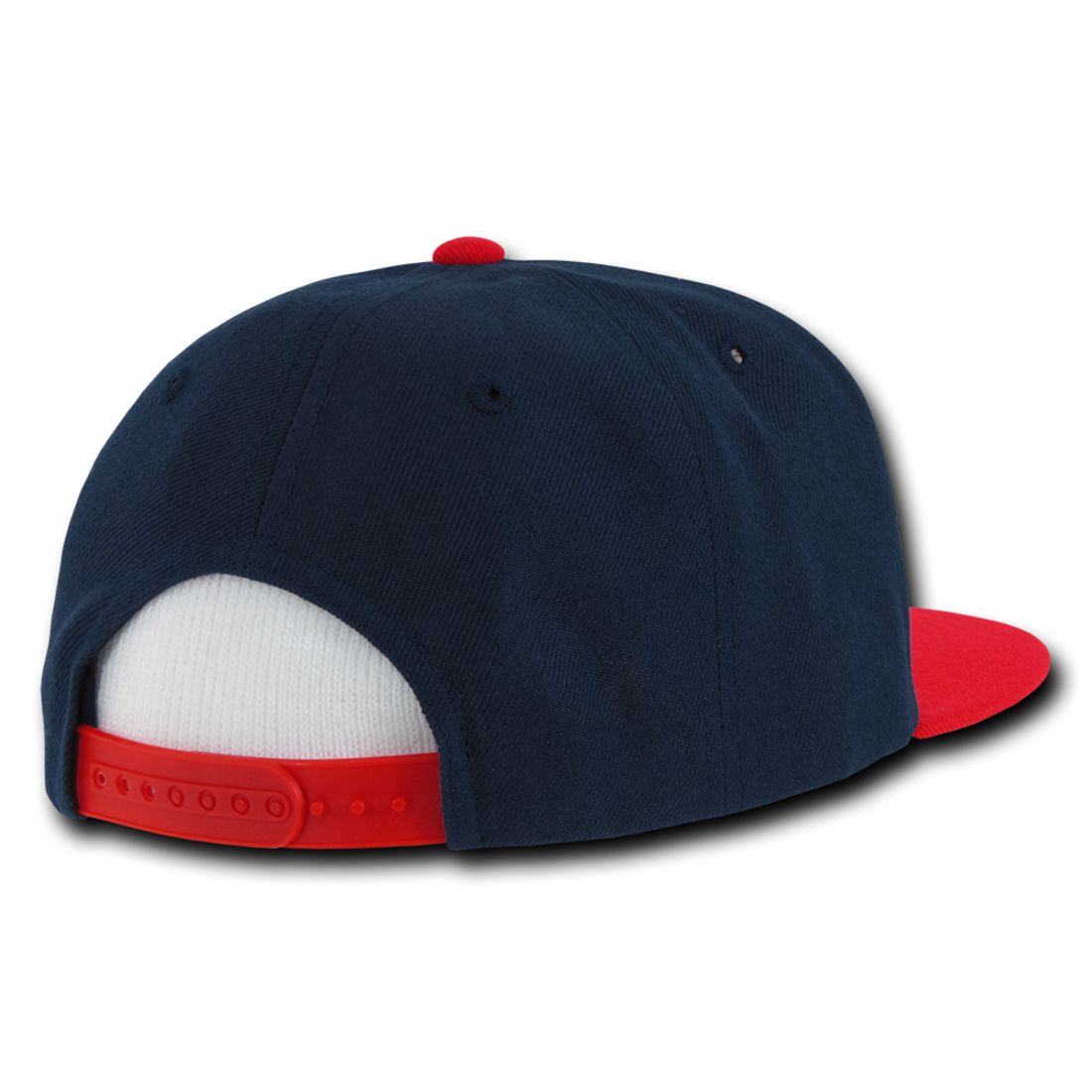 Decky 355 Three Tone Snapback Hats 6 Panel Flat Bill Baseball Caps Structured Wholesale