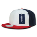 Decky 355 Three Tone Snapback Hats 6 Panel Flat Bill Baseball Caps Structured Wholesale