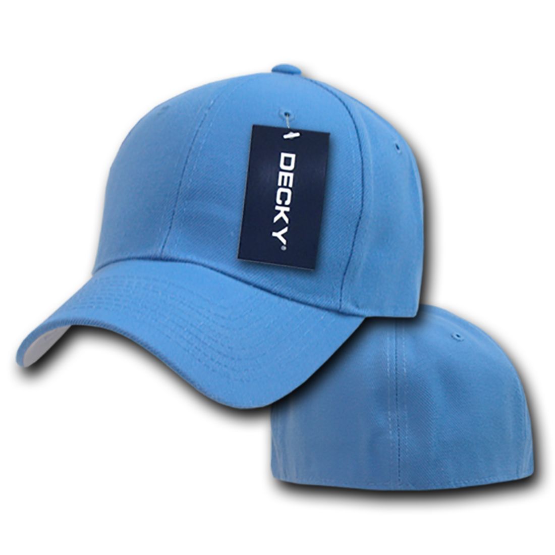 Decky 402 Fitted High Profile Hats 6 Panel Structured Baseball Caps Blank