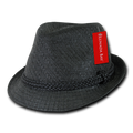 Decky 557 Lunada Bay Paper Straw Fedora Braided Hats Hatband Caps Men Women Wholesale