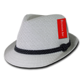Decky 557 Lunada Bay Paper Straw Fedora Braided Hats Hatband Caps Men Women Wholesale