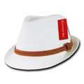 Decky 557 Lunada Bay Paper Straw Fedora Braided Hats Hatband Caps Men Women Wholesale