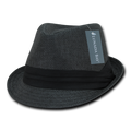 Decky 558 Lunada Bay Paper Mesh Straw Fedora Hats with Hatband Caps Wholesale