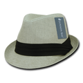 Decky 558 Lunada Bay Paper Mesh Straw Fedora Hats with Hatband Caps Wholesale