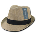 Decky 559 Lunada Bay Jute Fedora Hats Lightweight Fedoras Caps Natural Black Wholesale 