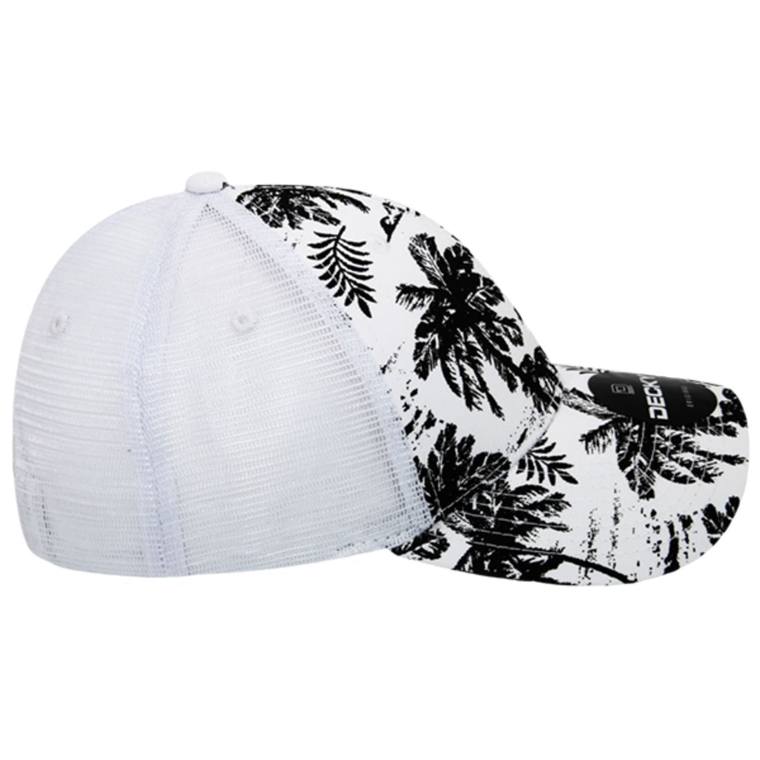 Decky 6000 Tropical Hawaiian Trucker Hats Low Profile 6 Panel Curved Bill Caps Wholesale