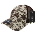 Decky 6000 Tropical Hawaiian Trucker Hats Low Profile 6 Panel Curved Bill Caps Wholesale