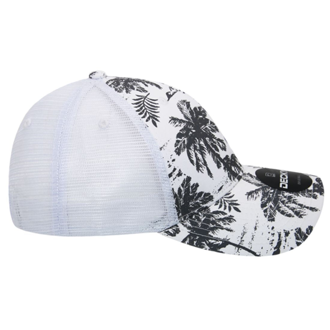 Decky 6000 Tropical Hawaiian Trucker Hats Low Profile 6 Panel Curved Bill Caps Wholesale