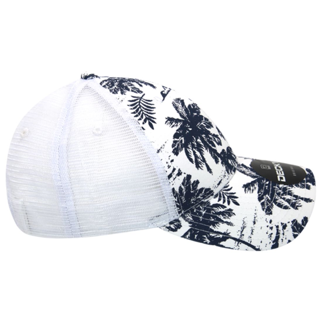 Decky 6000 Tropical Hawaiian Trucker Hats Low Profile 6 Panel Curved Bill Caps Wholesale