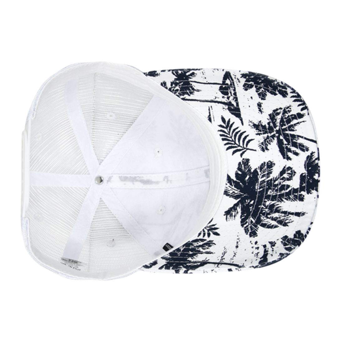 Decky 6000 Tropical Hawaiian Trucker Hats Low Profile 6 Panel Curved Bill Caps Wholesale