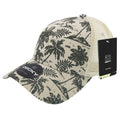 Decky 6000 Tropical Hawaiian Trucker Hats Low Profile 6 Panel Curved Bill Caps Wholesale