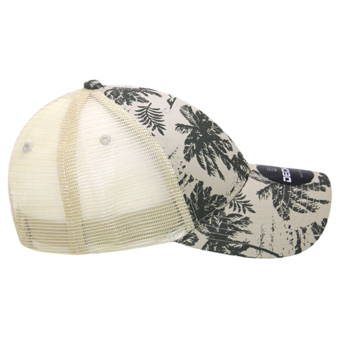 Decky 6000 Tropical Hawaiian Trucker Hats Low Profile 6 Panel Curved Bill Caps Wholesale