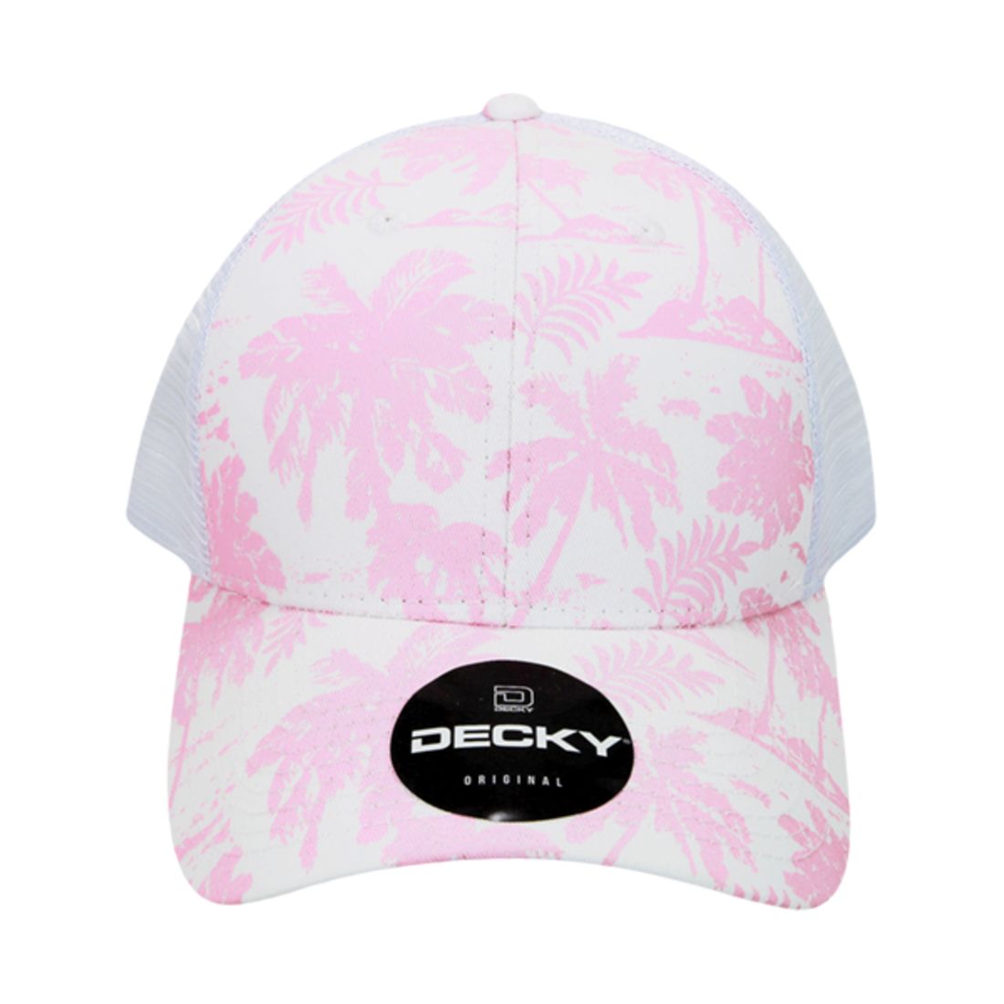 Decky 6000 Tropical Hawaiian Trucker Hats Low Profile 6 Panel Curved Bill Caps Wholesale