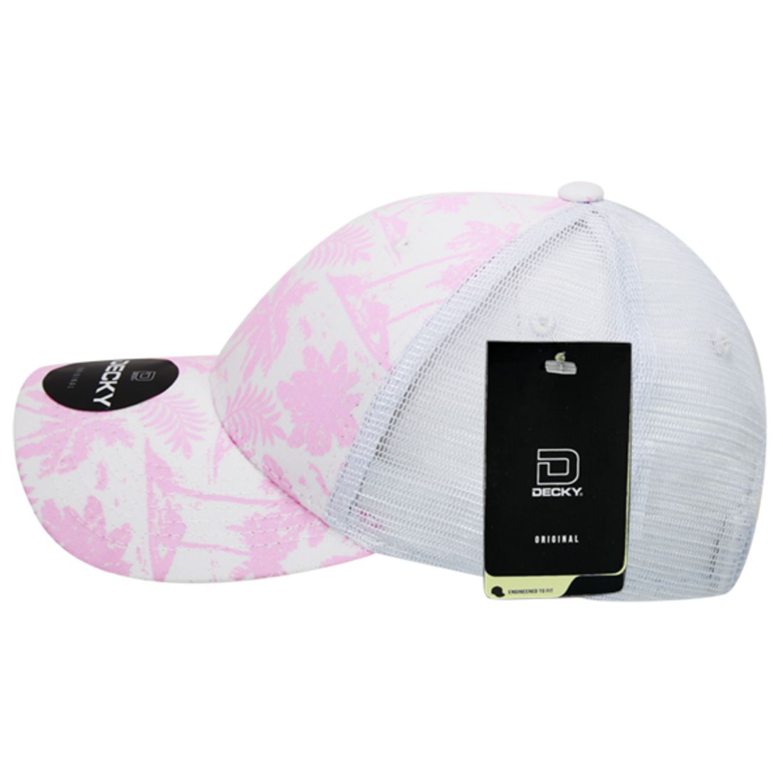 Decky 6000 Tropical Hawaiian Trucker Hats Low Profile 6 Panel Curved Bill Caps Wholesale