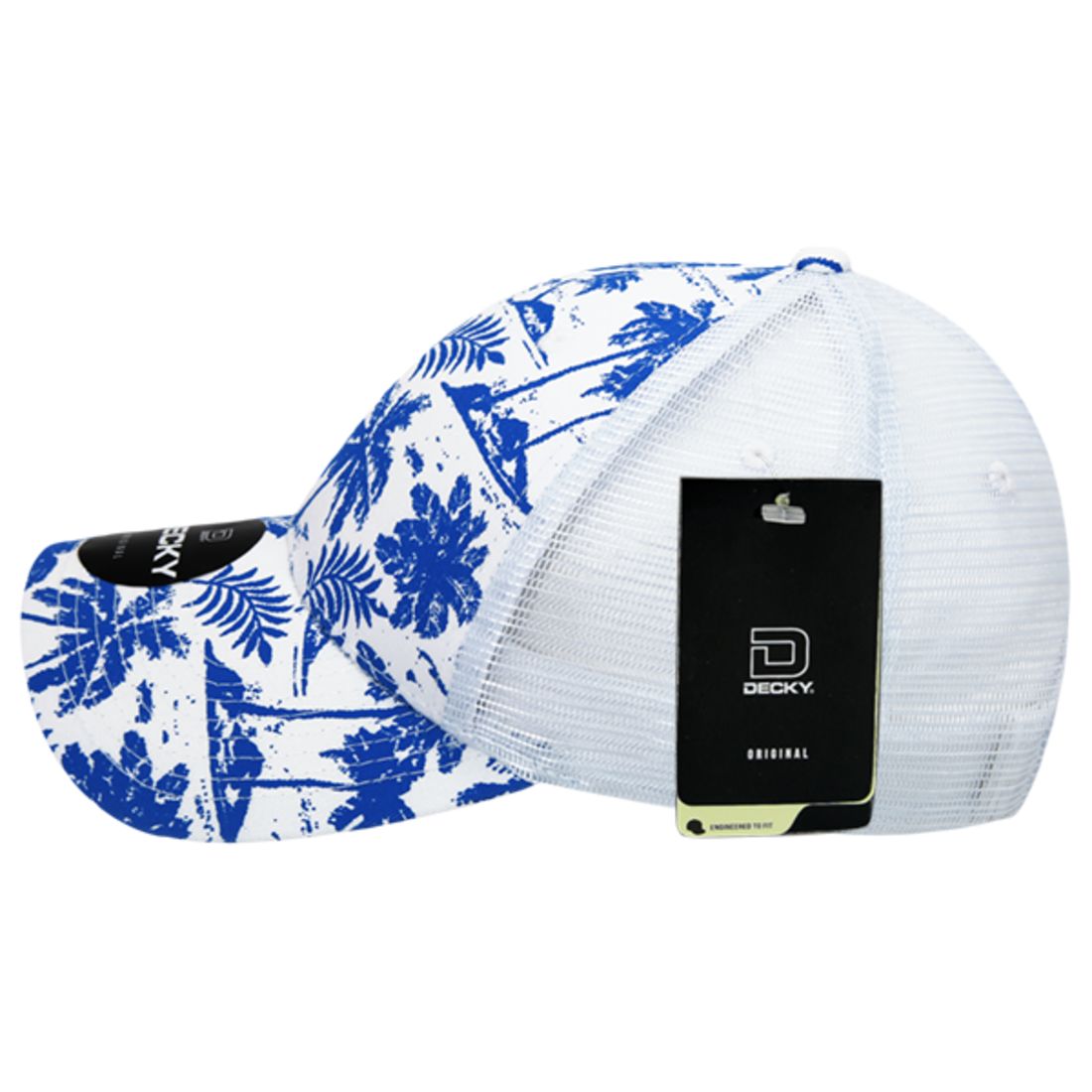 Decky 6000 Tropical Hawaiian Trucker Hats Low Profile 6 Panel Curved Bill Caps Wholesale