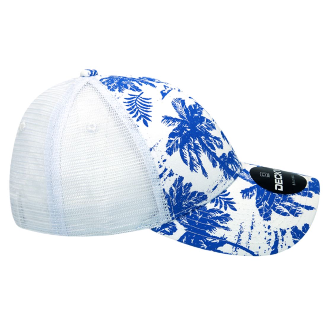 Decky 6000 Tropical Hawaiian Trucker Hats Low Profile 6 Panel Curved Bill Caps Wholesale