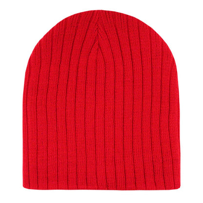 Decky 601 Cable Knit Uncuffed Beanies Hats Soft Ski Winter Warm Caps Wholesale