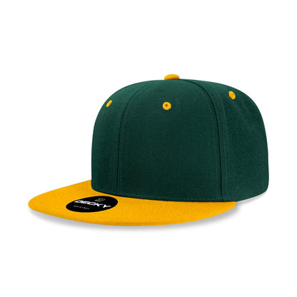 Decky 6020 High Profile Snapback Hats 6 Panel Flat Bill Caps Structured Wholesale