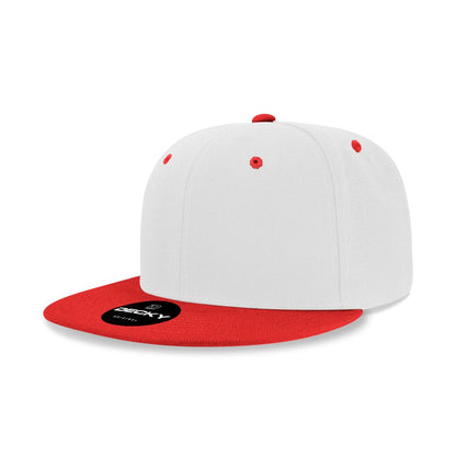 Decky 6020 High Profile Snapback Hats 6 Panel Flat Bill Caps Structured Wholesale