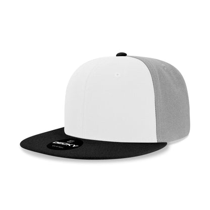 Decky 6020 High Profile Snapback Hats 6 Panel Flat Bill Caps Structured Wholesale