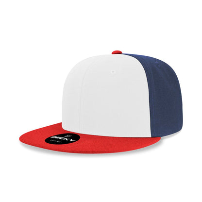 Decky 6020 High Profile Snapback Hats 6 Panel Flat Bill Caps Structured Wholesale
