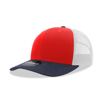 Decky 6021 Mid Profile Trucker Hats 6 Panel Caps Cotton Structured Wholesale - Group A