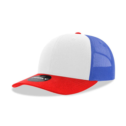 Decky 6021 Mid Profile Trucker Hats 6 Panel Caps Cotton Structured Wholesale - Group A