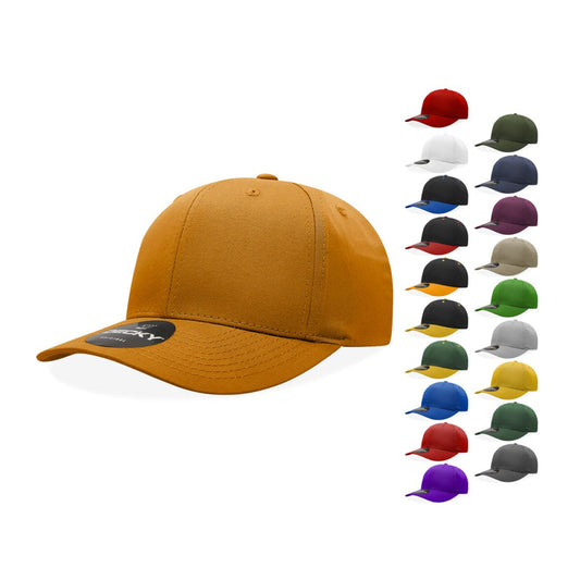 Decky Classic 6022 Mid Profile Structured Hats 6 Panel Curved Bill Snapback Caps - Star Hats & Embroidery