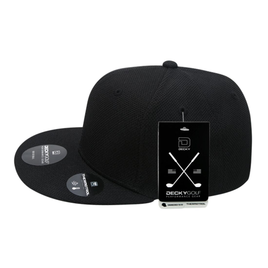 Decky 6103 Pique Pattern Snapback Hats Golf Sports Caps 6 Panel Flat Bill Wholesale