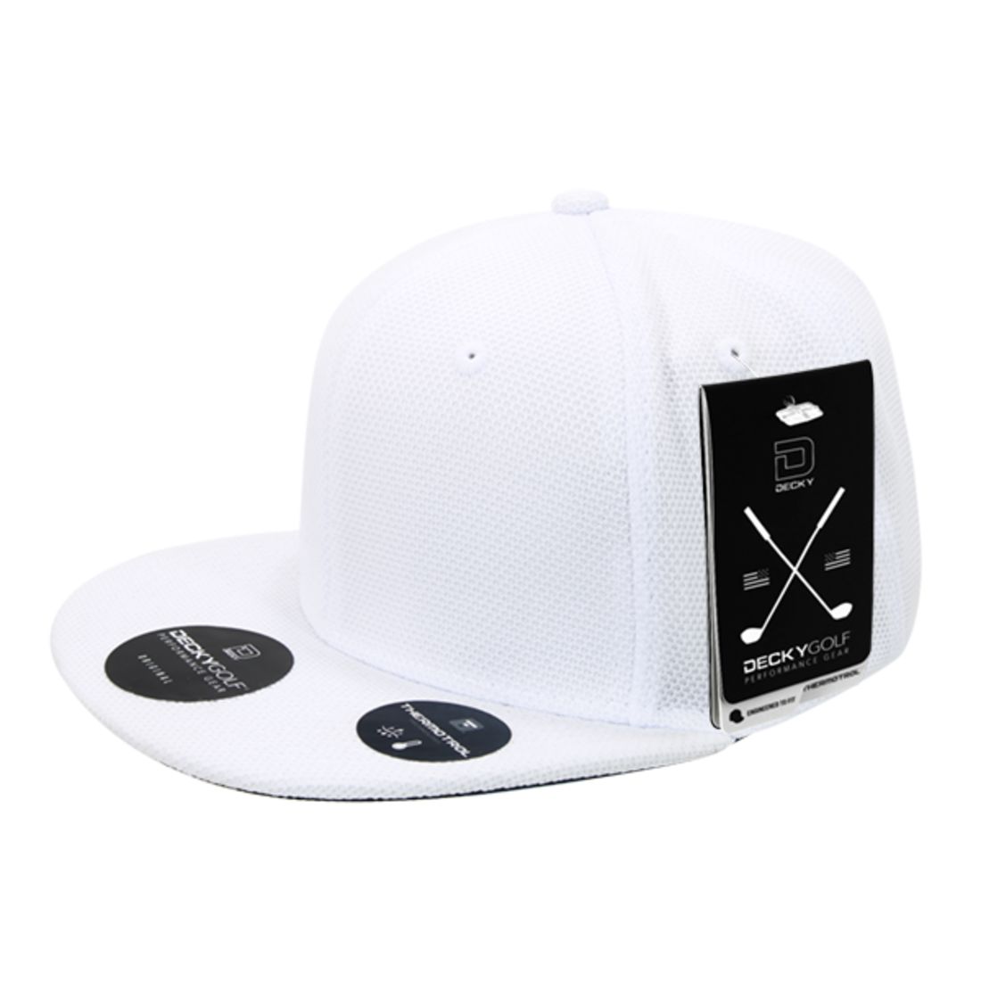 Decky 6103 Pique Pattern Snapback Hats Golf Sports Caps 6 Panel Flat Bill Wholesale