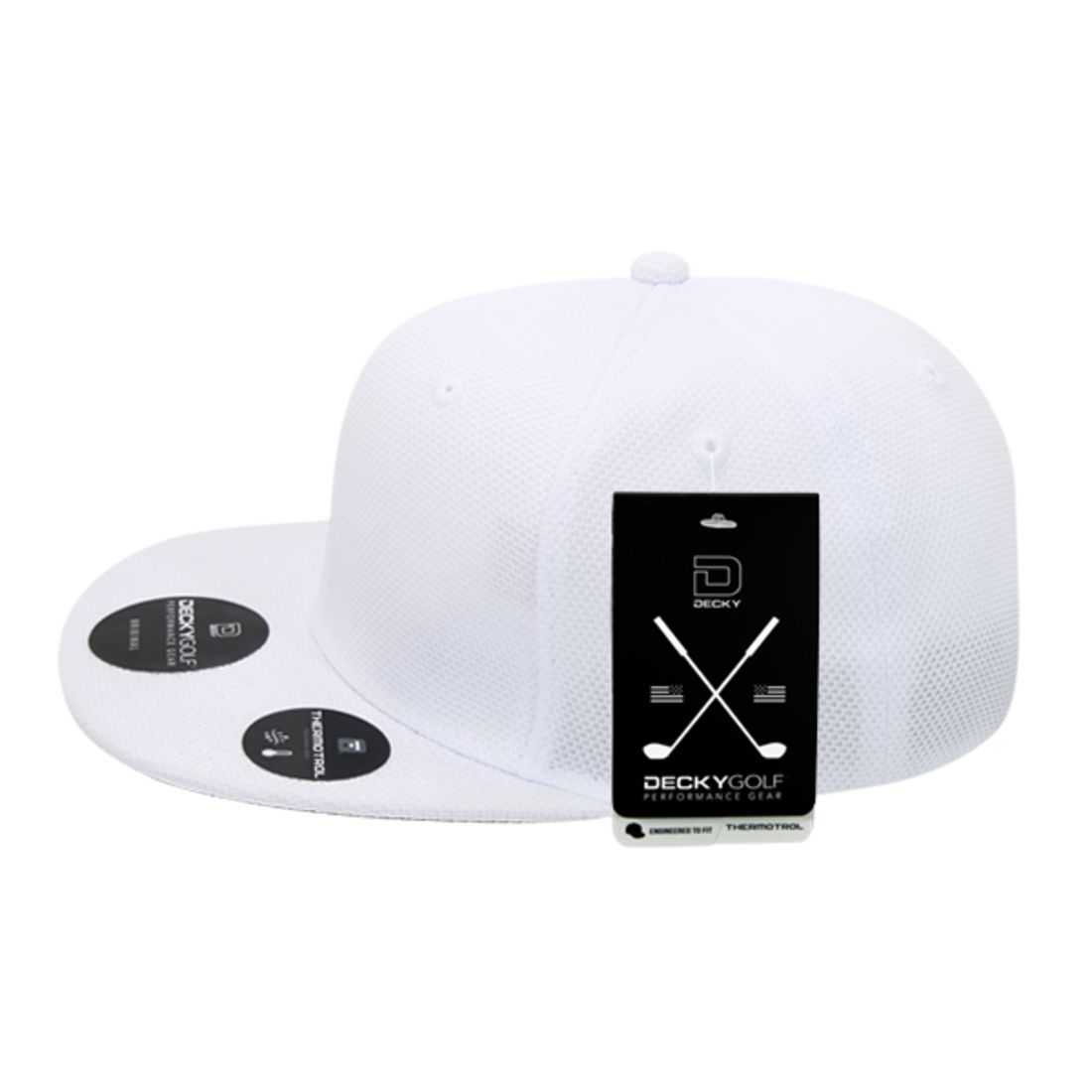Decky 6103 Pique Pattern Snapback Hats Golf Sports Caps 6 Panel Flat Bill Wholesale