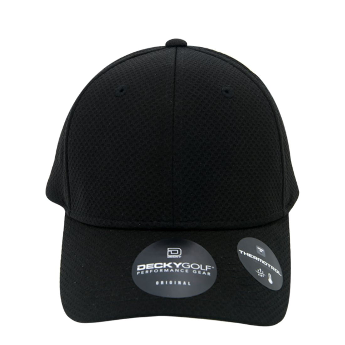 Decky 6111 Pique Pattern Low Crown Hats 7 Panel Curved Bill Performance Caps Wholesale