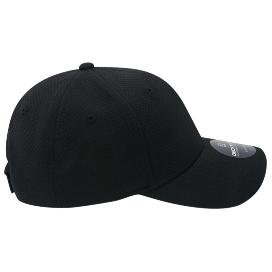 Decky 6111 Pique Pattern Low Crown Hats 7 Panel Curved Bill Performance Caps Wholesale