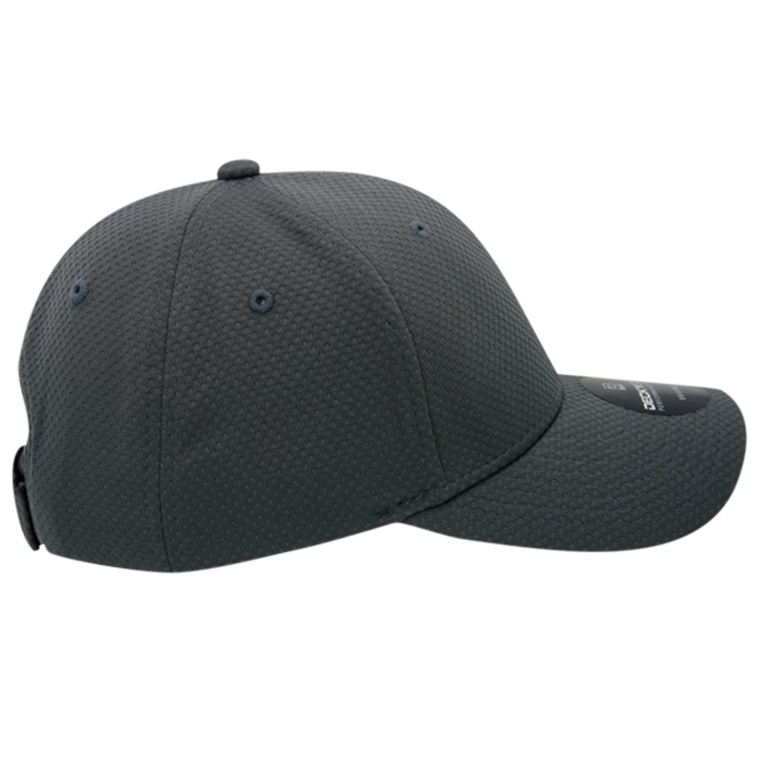 Decky 6111 Pique Pattern Low Crown Hats 7 Panel Curved Bill Performance Caps Wholesale