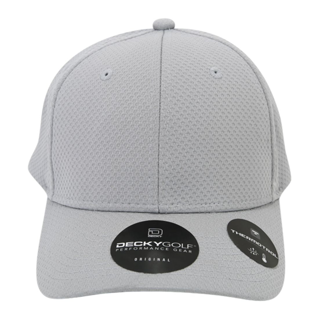Decky 6111 Pique Pattern Low Crown Hats 7 Panel Curved Bill Performance Caps Wholesale