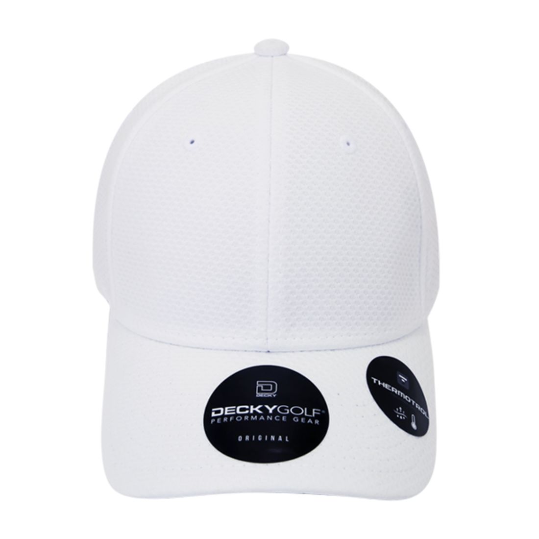 Decky 6111 Pique Pattern Low Crown Hats 7 Panel Curved Bill Performance Caps Wholesale