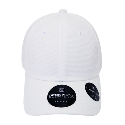 Decky 6111 Pique Pattern Low Crown Hats 7 Panel Curved Bill Performance Caps Wholesale