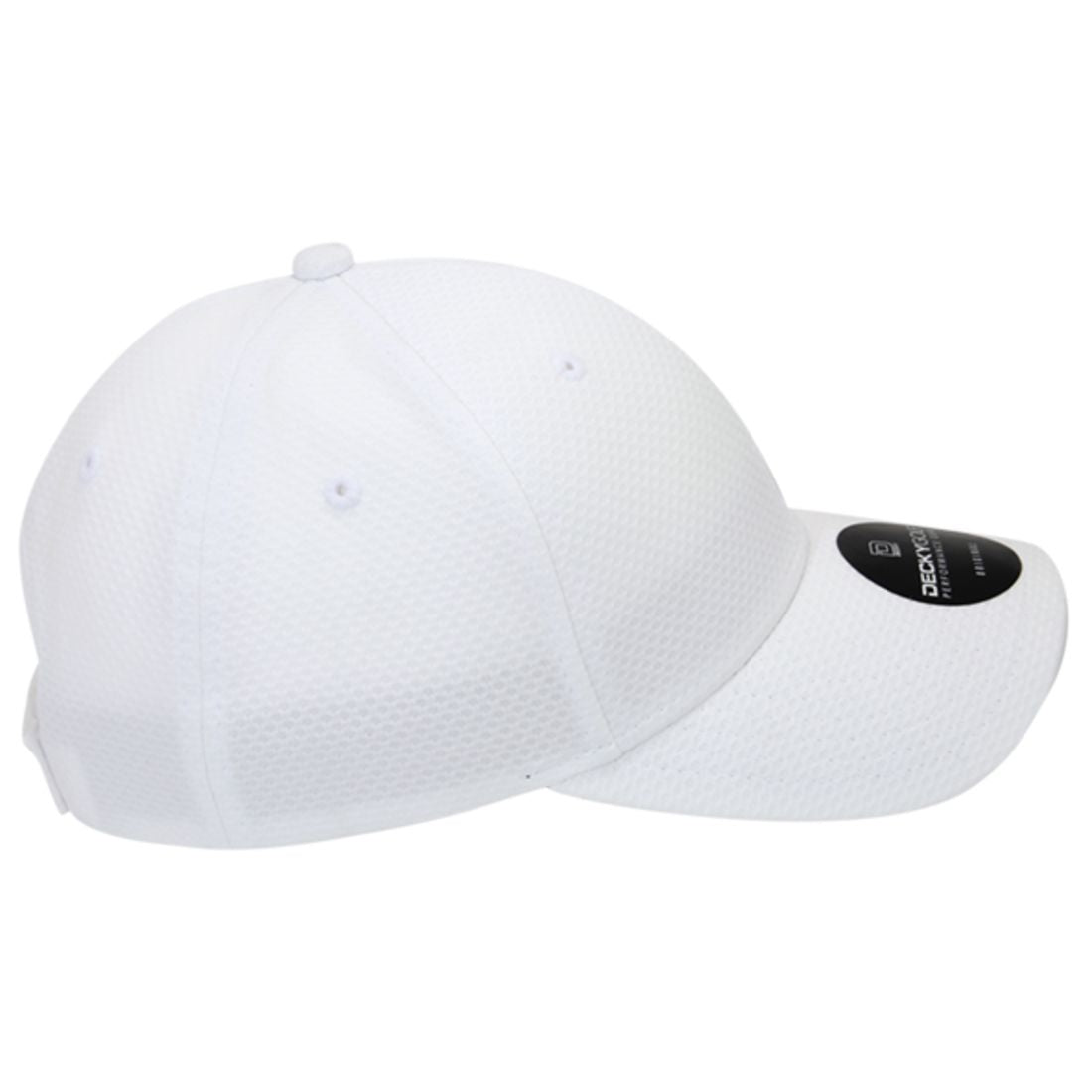 Decky 6111 Pique Pattern Low Crown Hats 7 Panel Curved Bill Performance Caps Wholesale