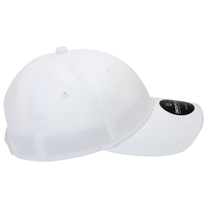 Decky 6111 Pique Pattern Low Crown Hats 7 Panel Curved Bill Performance Caps Wholesale