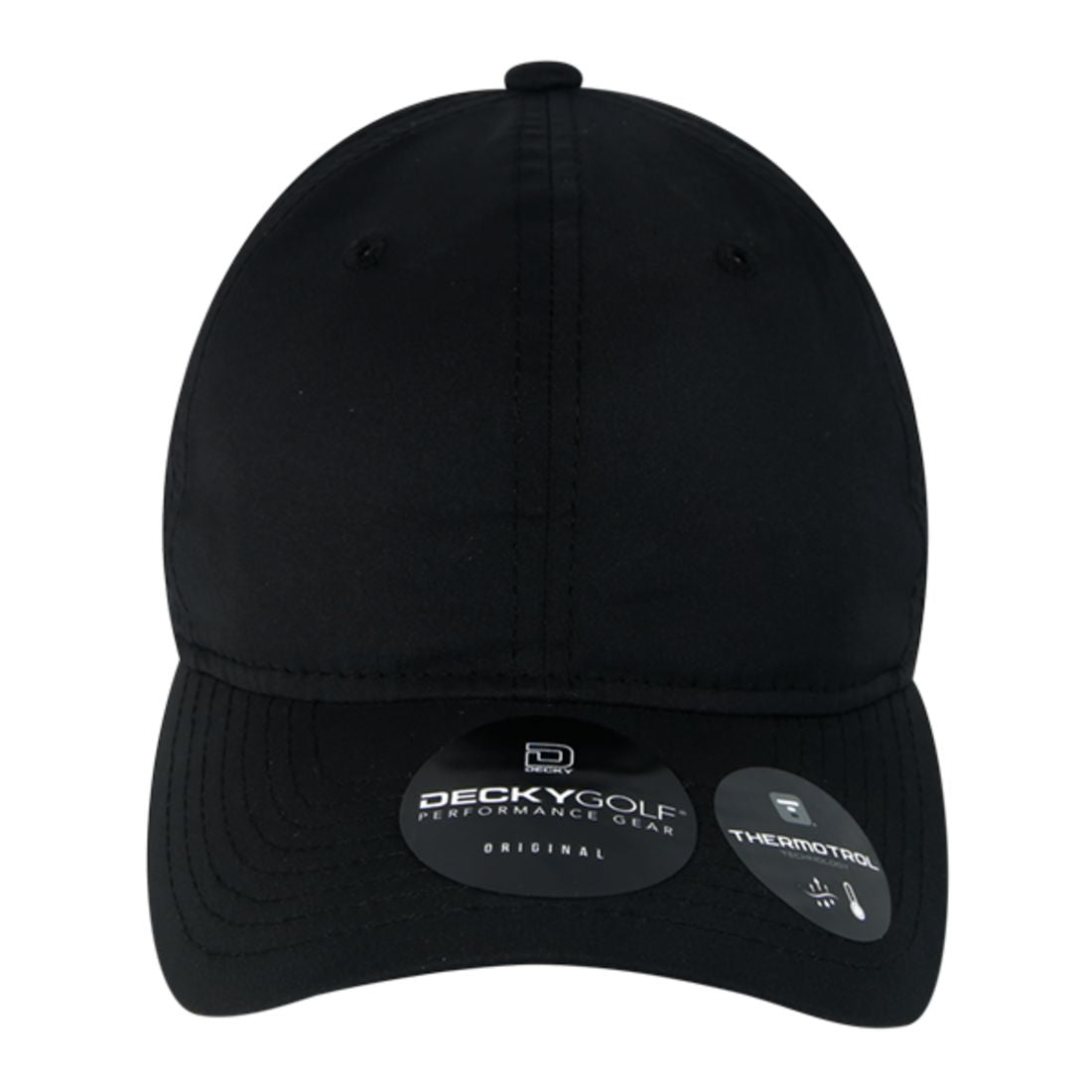 Decky 6111 Pique Pattern Low Crown Hats 7 Panel Curved Bill Performance Caps Wholesale