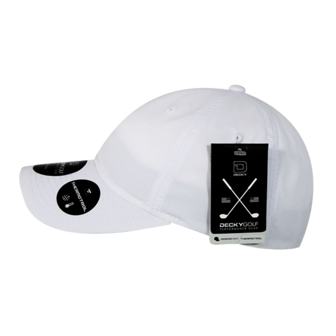 Decky 6111 Pique Pattern Low Crown Hats 7 Panel Curved Bill Performance Caps Wholesale