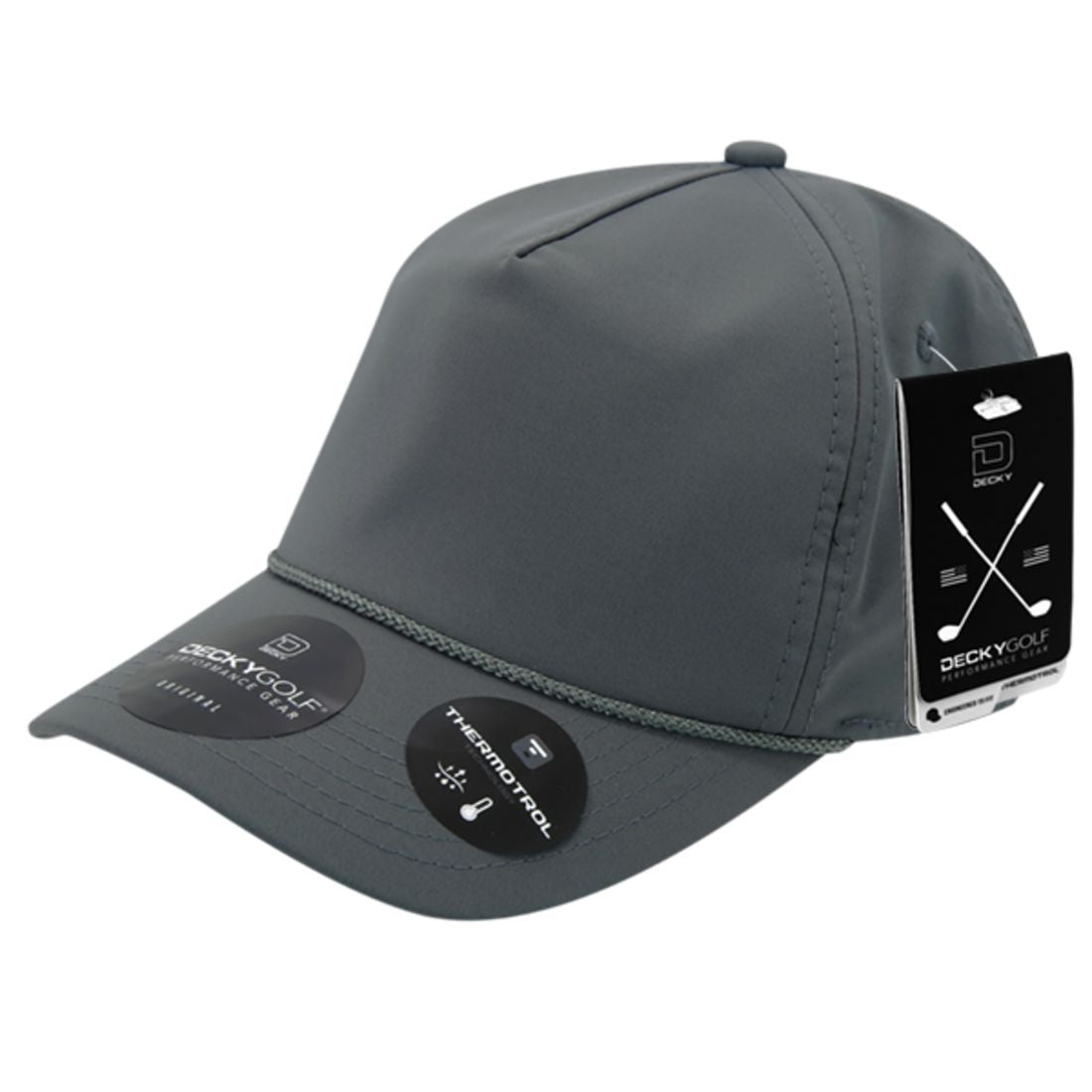 Decky 6111 Pique Pattern Low Crown Hats 7 Panel Curved Bill Performance Caps Wholesale