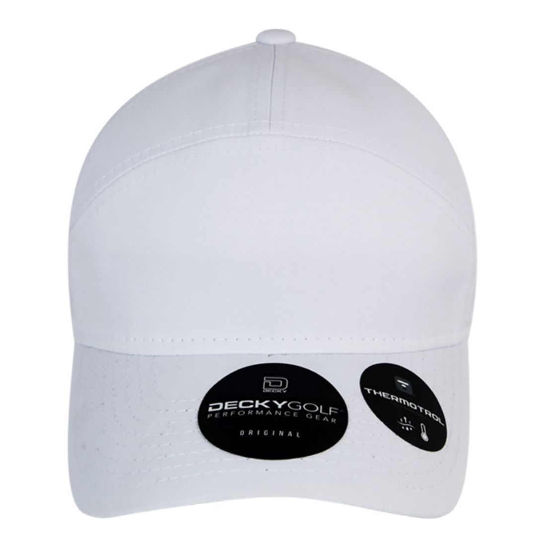 Decky 6111 Pique Pattern Low Crown Hats 7 Panel Curved Bill